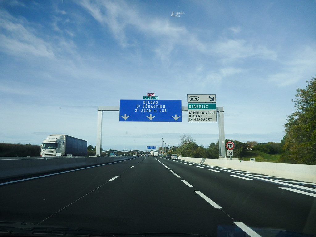 estrada para San Sebastián - Espanha