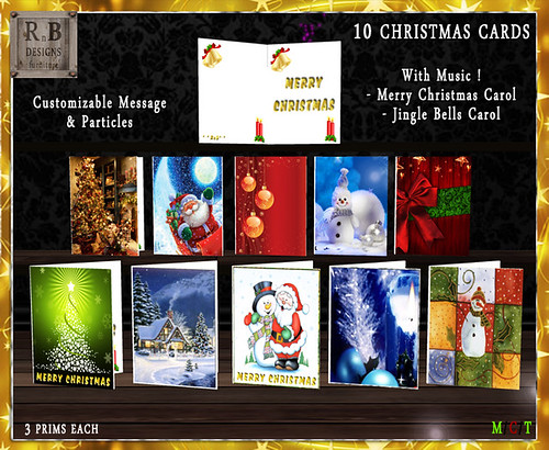 55l$ PROMO ! - *RnB* 10 Christmas Cards - Music, Particles & Message