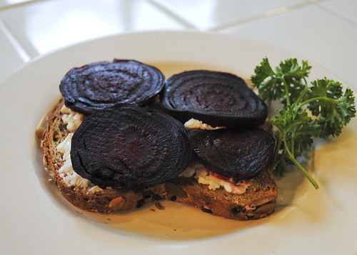 Beet and Goat Cheese Open Face Sandwich_2
