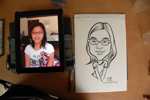caricature sketching for a birthday party 07072012 - 13