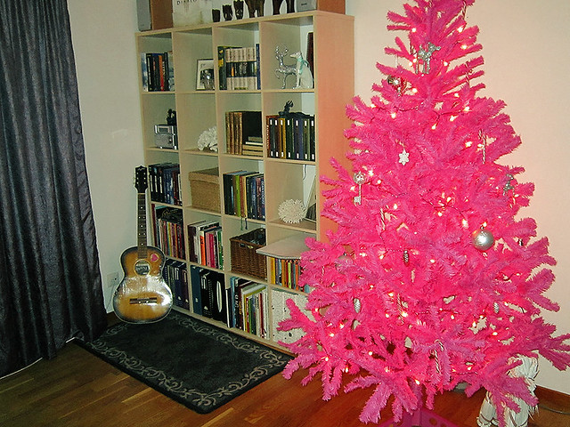 I have a pink Christmas tree