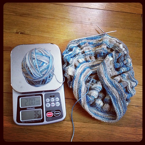 Playing the will I have enough yarn? Game. #knit #knitting #yarn #destinationyarn #hat #ripple