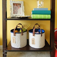 Fabric & Leather Project Storage Baskets