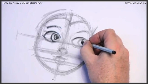 learn how to draw a young girls face 009