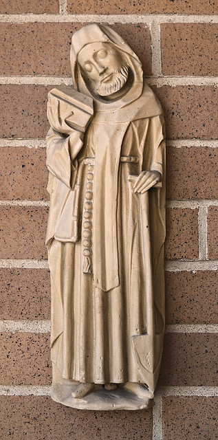 Most Sacred Heart Roman Catholic Church, in Eureka, Missouri, USA - sculpture of perhaps Saint Fiacre