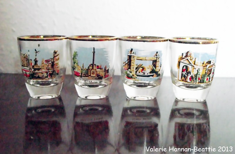 london glasses landmarks egg cups vintage