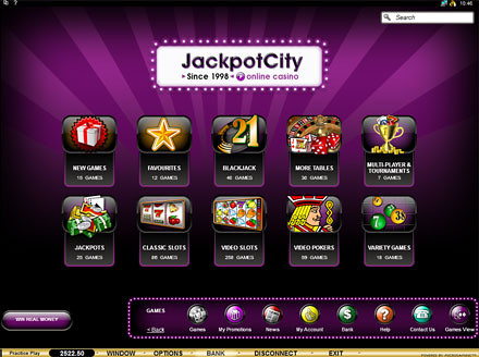 Jackpot City Casino Lobby