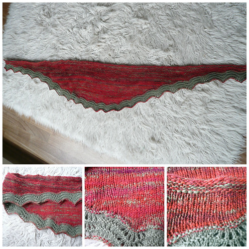 Red_green shawlette Collage