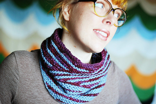 small wide stripy cowl