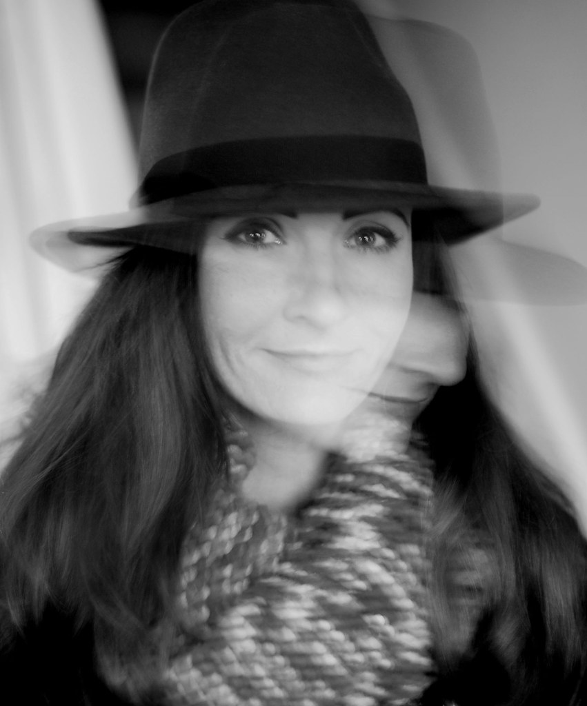 Black & white blurry portrait