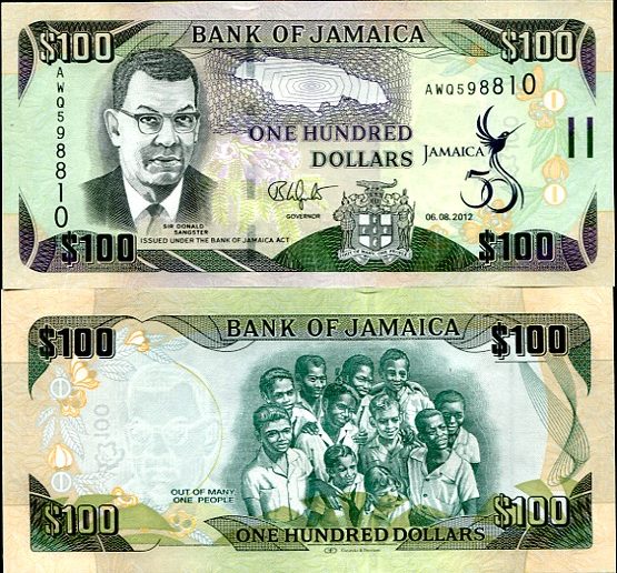 100 Dolárov Jamajka 2012, 50 rokov nezávislosti