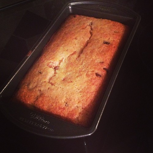 Made the kids some banana bread with chocolate chips. Smells so good!