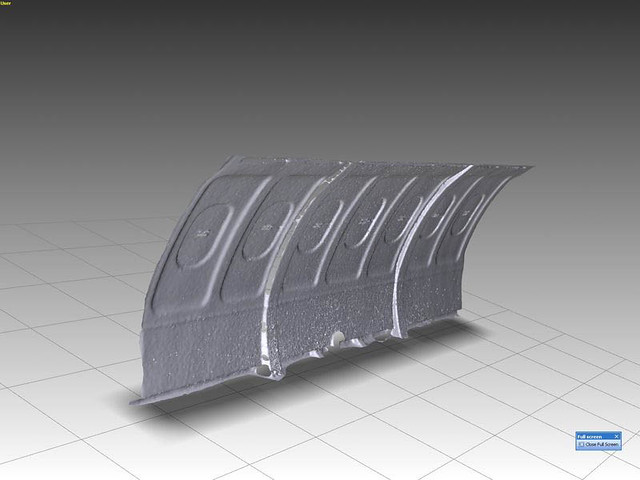 3D polygon model of aircraft side panel