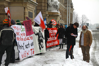 Protest gegen den Prozess gegen Lothar König
