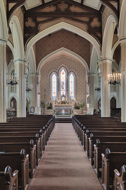 Old Saint Vincent Catholic Church, in Cape Girardeau, Missouri, USA - nave
