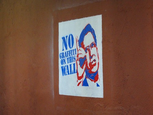 Colbert Report painted graffiti poster