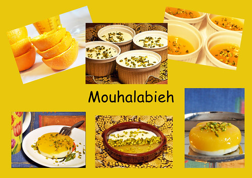 Mouhalabieh Flammeri Iran iranisch Dessert Süßspeise Nachspeise Orient orientalisch Milch Saft fruchtig exotisch