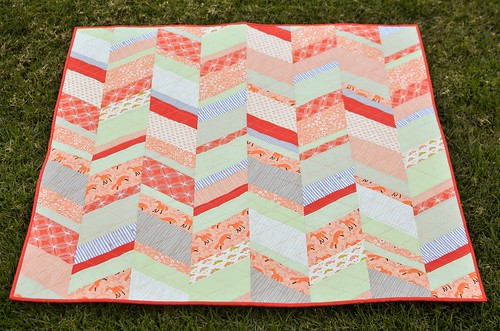 peachy baby quilt