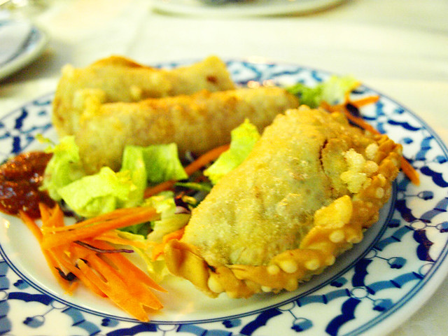 Vietnamese rolls and potato & curry pies, Ruen Thai, Puerto de la Cruz