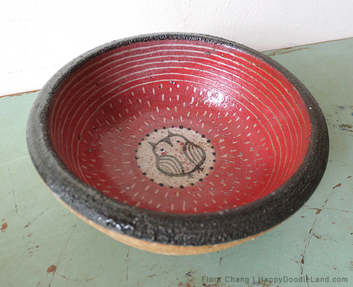 Stoneware Owl Bowl