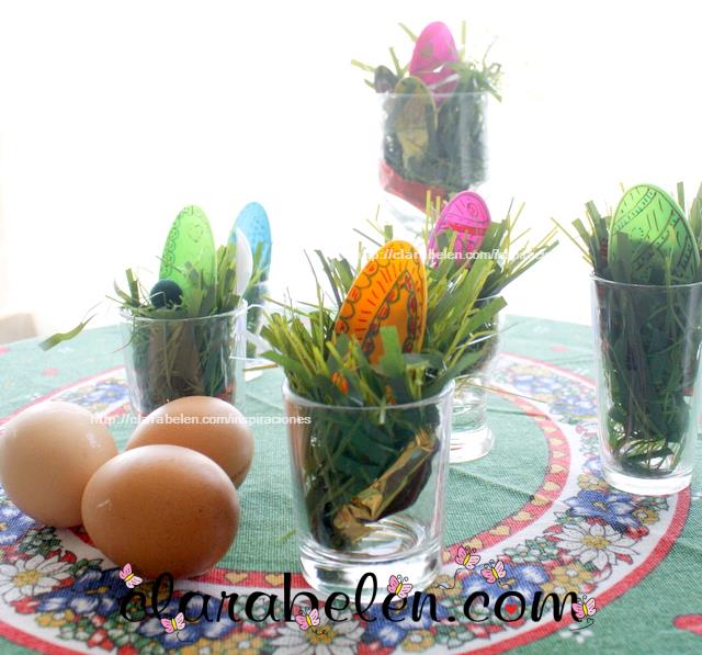 Manualidades para niños: huevos de Pascua con cucharas de plástico