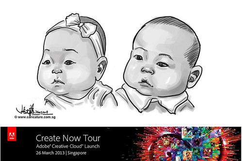 digital caricature for Adobe Create Now Tour - 9