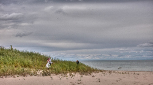 Bride, Groom and the Beach by tabrandt