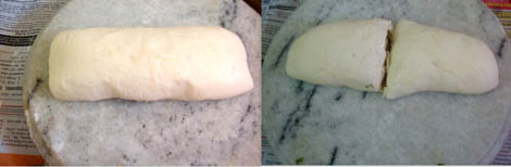 prepare eggless garlic rolls 