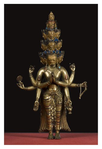 006-Las once cabezas del bodhisattva Avalokiteshvara-Oeste del Tibet 1300-Copyright © 2011 Asian Art Museum