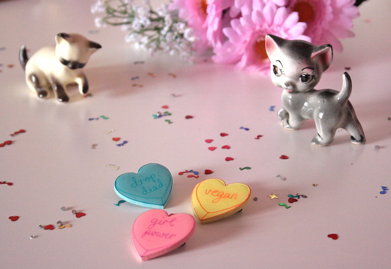 Sweet heart insult brooches