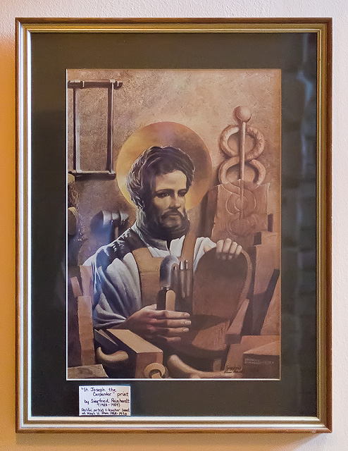 Saint Joseph Roman Catholic Church, in Clayton, Missouri, USA - print of Saint Joseph by Siegfried Reinhardt