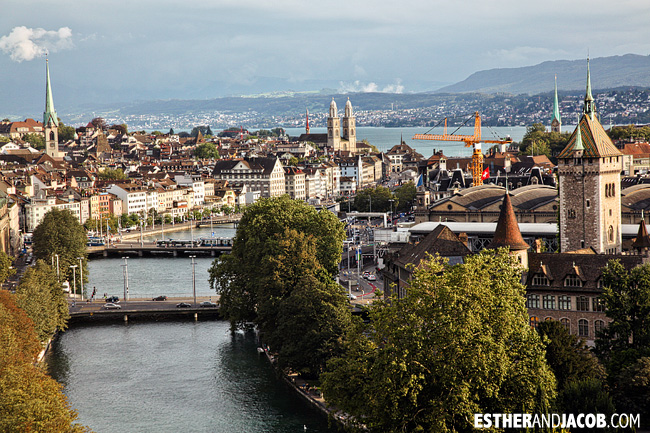 View of Zurich Switzerland and River Limmat | Travel Photography