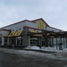 McDonald's Patio with the garage doors 34th Ave and 99th Street, Edmonton Alberta 2/12/13
