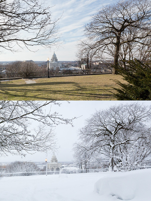 snow storm before & after