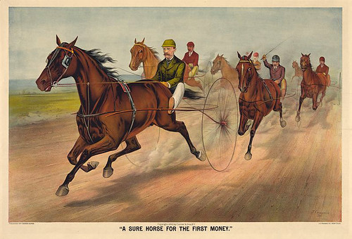 012-Imagen carreras caballos trotones-Library of Congress