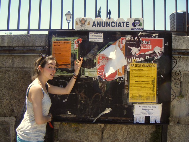 Spanish noticeboard in Toledo
