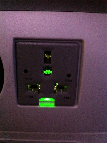 American Airlines 777-300ER AC outlet
