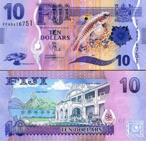 10 Dolárov Fidži 2012-13