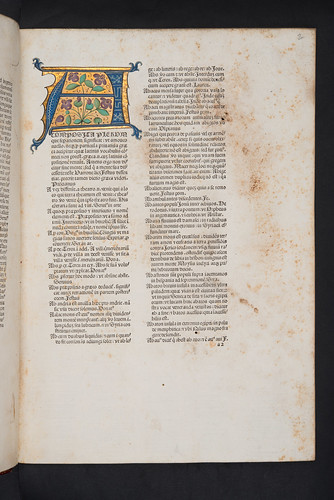 Illuminated initial in Maius, Junianus: De priscorum proprietate verborum