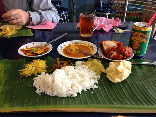 Yesterday's lunch, real Indian Chicken Curry, sooooo good. Eaten with right hand only as is customary. #ibmcsc Malaysia