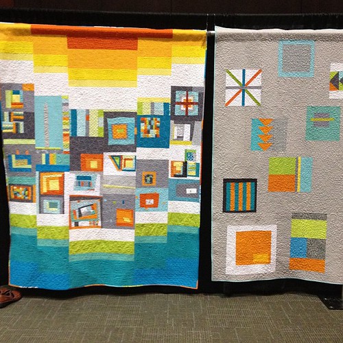 So many stunning charity quilts for #quiltcon ... The #dcmodern ladies did an excellent job (quilt on the left)