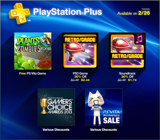 PlayStation Plus Update 2-26-2013