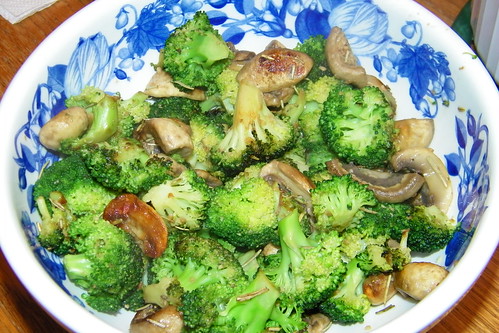Broccoli and Mushrooms with Rosemary