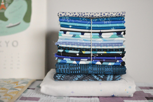 Oh My Stars! quilt fabric stack