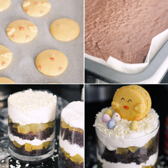 Easter Trifles (with Chick Macarons)