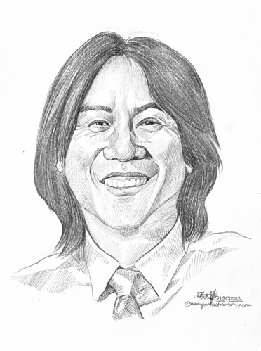 Pencil portrait for Chinese Swimming Club Michael Hoon - 21