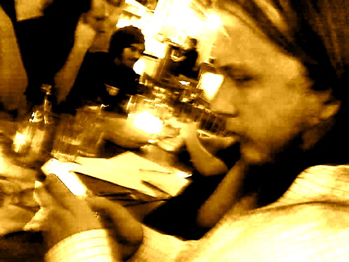 Internet activist dinner in Stockholm, Sweden, Jan 7, 2007