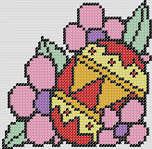 Preview of Cross Stitch printable Easter Egg pattern