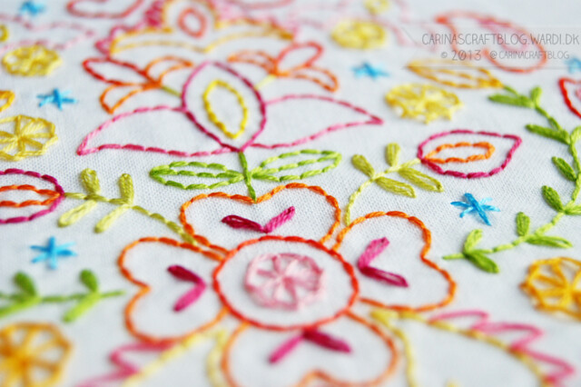 Blomkrans embroidery pattern