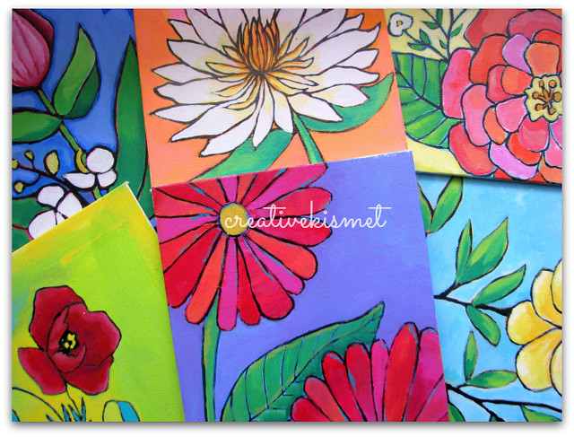 little flower paintings